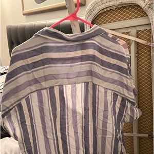 Beach lunch lounge striped summer blouse